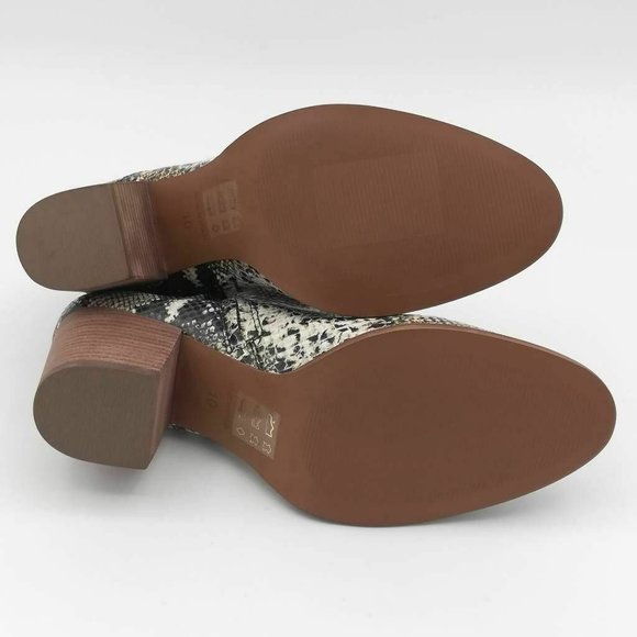 Madewell | The Rosie Snakeskin Leather Ankle Boots Women's Size 6.5 - Picture 4 of 7